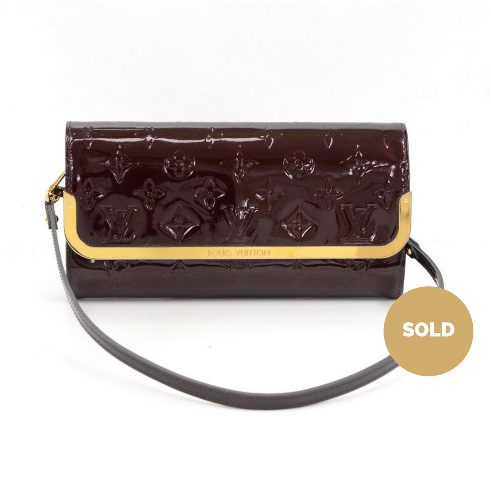 Patent leather handbag Louis Vuitton Gold in Patent leather - 20814512