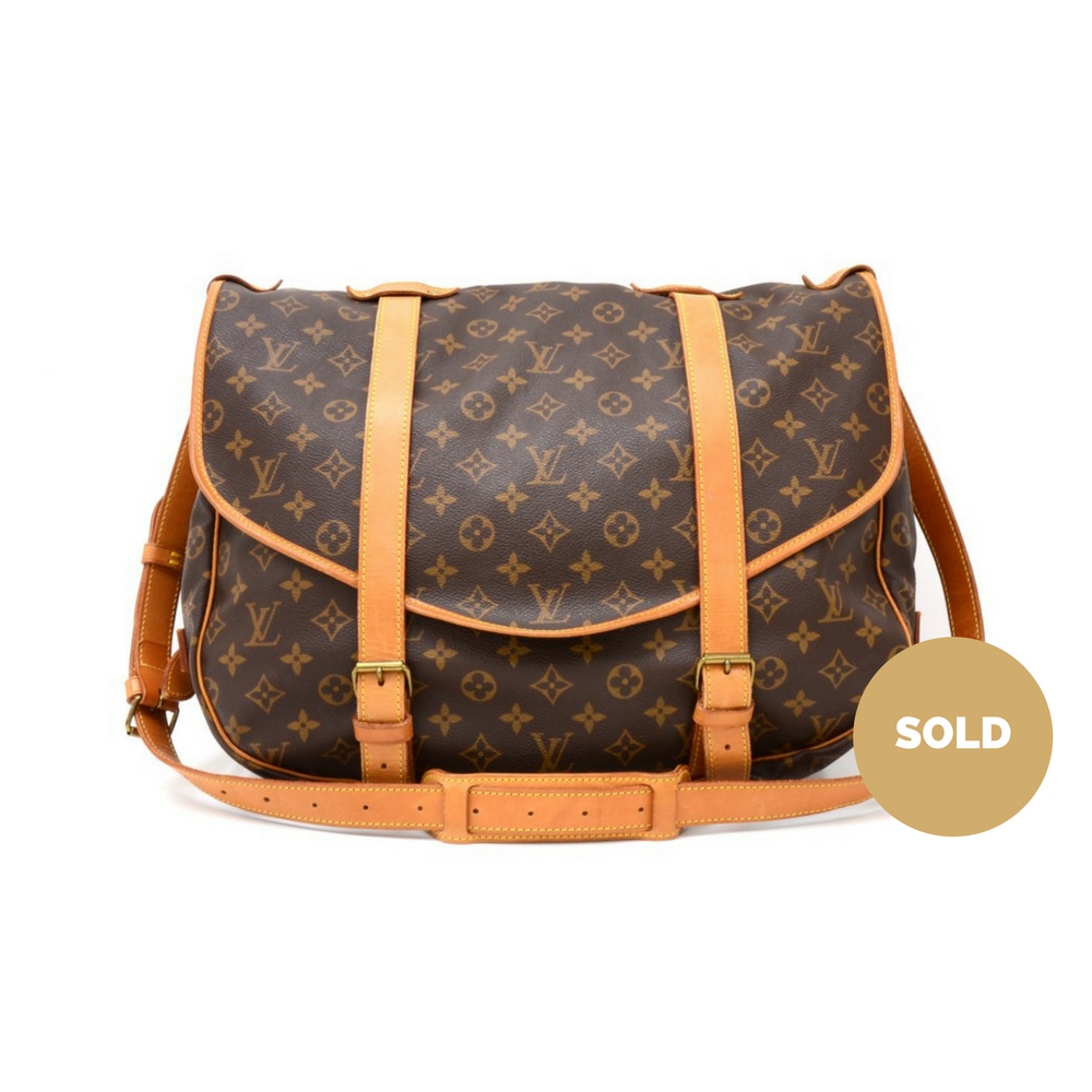 saumur 43 monogram canvas shoulder bag