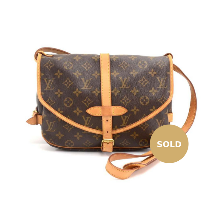 saumur 30 monogram canvas shoulder bag